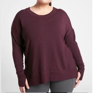 Athleta Luxe Crew Purple Sweatshirt Pullover L